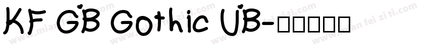 KF GB Gothic UB字体转换